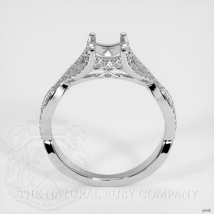 10K White Gold Pave Ring Setting