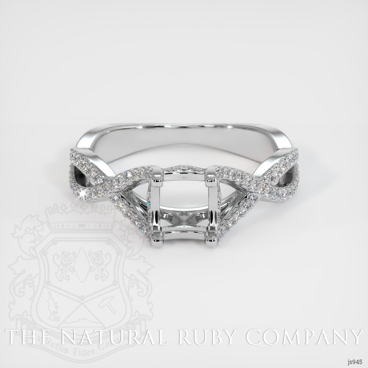 14K White Gold Pave Ring Setting