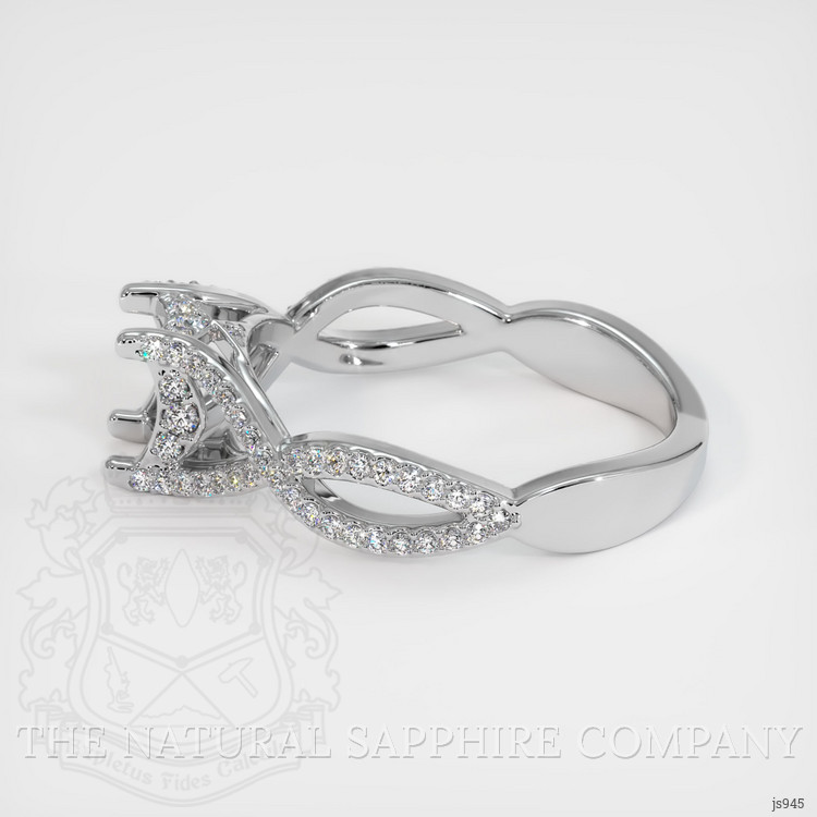 14K White Gold Pave Ring Setting