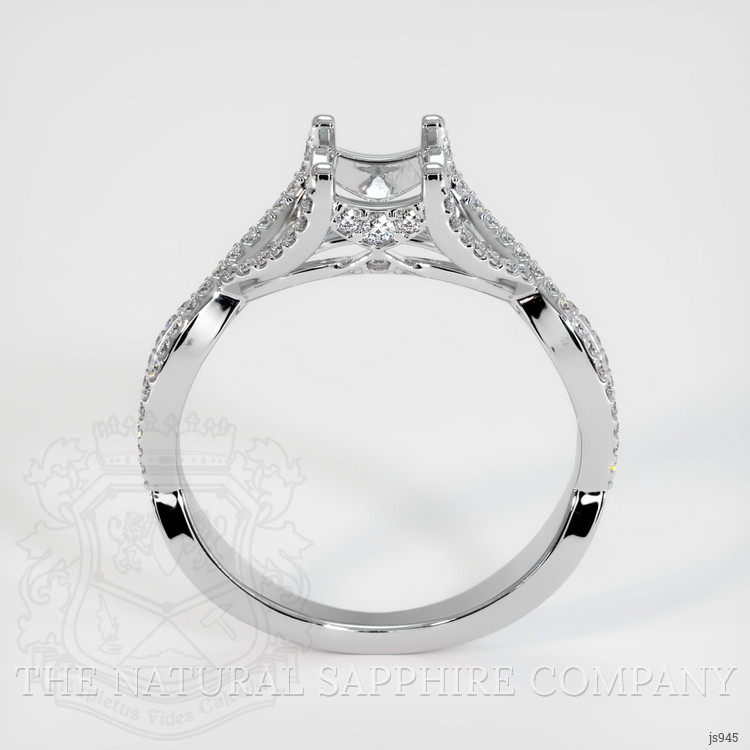 14K White Gold Pave Ring Setting