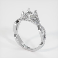 18K White Gold Pave Ring Setting Video