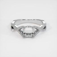 18K White Gold Pave Ring Setting Image
