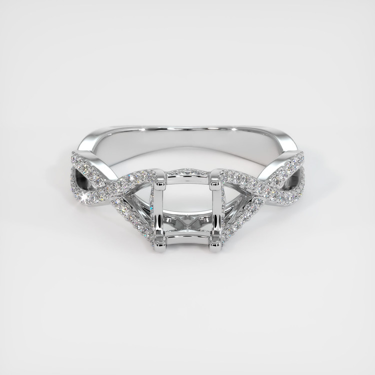 18K White Gold Pave Ring Setting