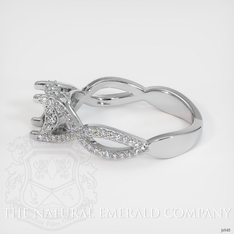 18K White Gold Pave Ring Setting