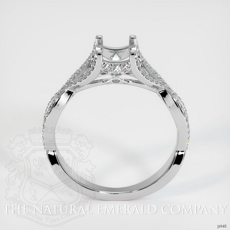 18K White Gold Pave Ring Setting