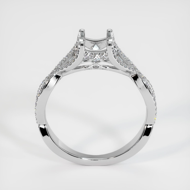 18K White Gold Pave Ring Setting