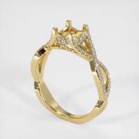 14K Yellow Gold Pave Ring Setting Video