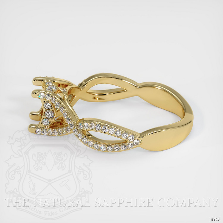 14K Yellow Gold Pave Ring Setting