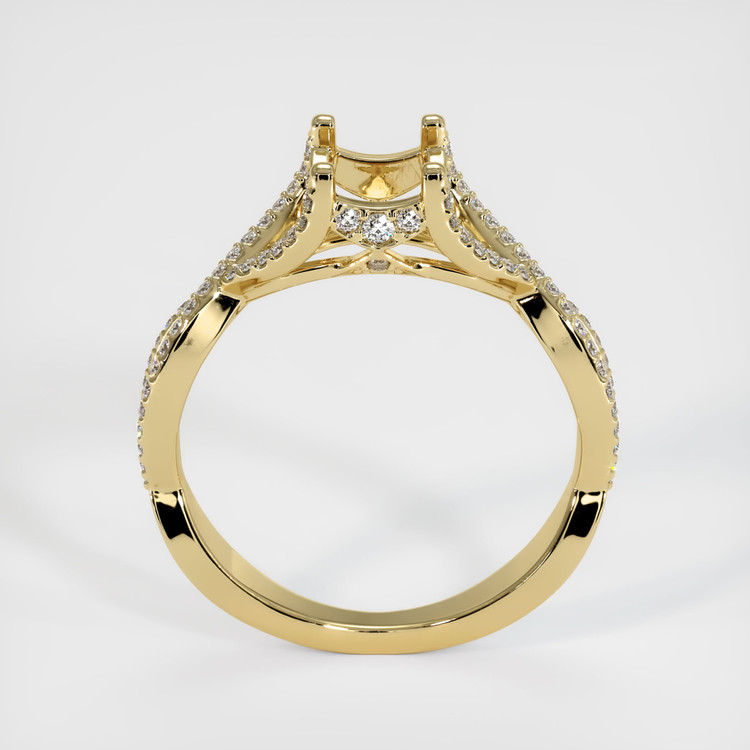 14K Yellow Gold Pave Ring Setting