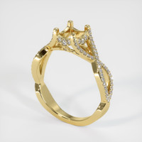 18K Yellow Gold Pave Ring Setting Video