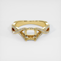 18K Yellow Gold Pave Ring Setting Image