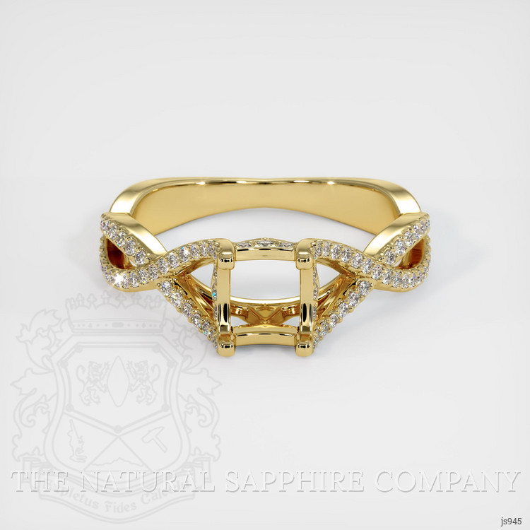 18K Yellow Gold Pave Ring Setting