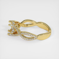 18K Yellow Gold Pave Ring Setting Image