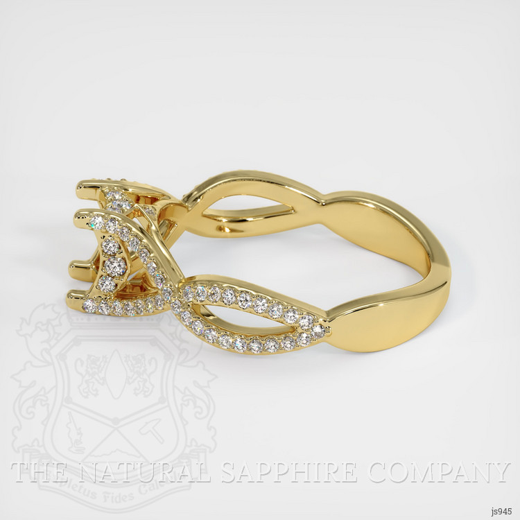 18K Yellow Gold Pave Ring Setting