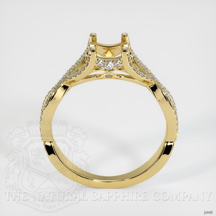 18K Yellow Gold Pave Ring Setting