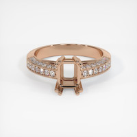 14K Rose Gold Pave Ring Setting Image