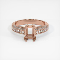 14K Rose Gold Pave Ring Setting Image