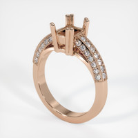 18K Rose Gold Pave Ring Setting Video