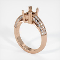 18K Rose Gold Pave Ring Setting Video