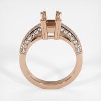 18K Rose Gold Pave Ring Setting Image