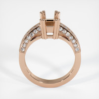 18K Rose Gold Pave Ring Setting Image