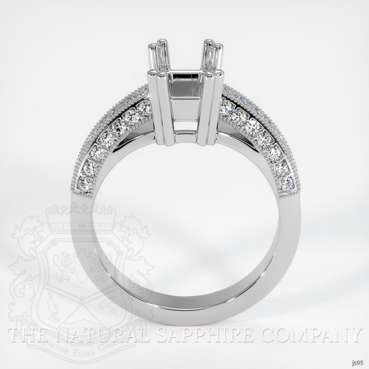 10K White Gold Pave Ring Setting