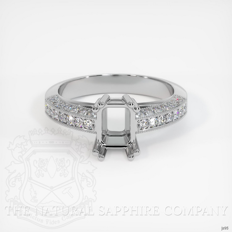 18K White Gold Pave Ring Setting