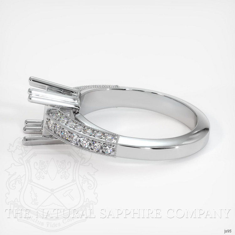 18K White Gold Pave Ring Setting