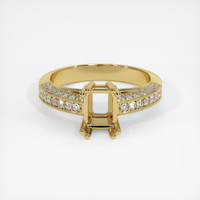 14K Yellow Gold Pave Ring Setting Image