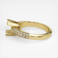 14K Yellow Gold Pave Ring Setting Image