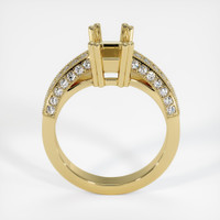 14K Yellow Gold Pave Ring Setting Image