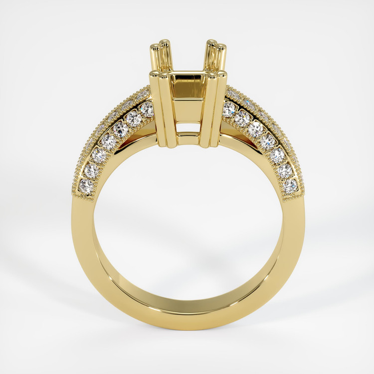 14K Yellow Gold Pave Ring Setting