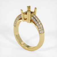 18K Yellow Gold Pave Ring Setting Video