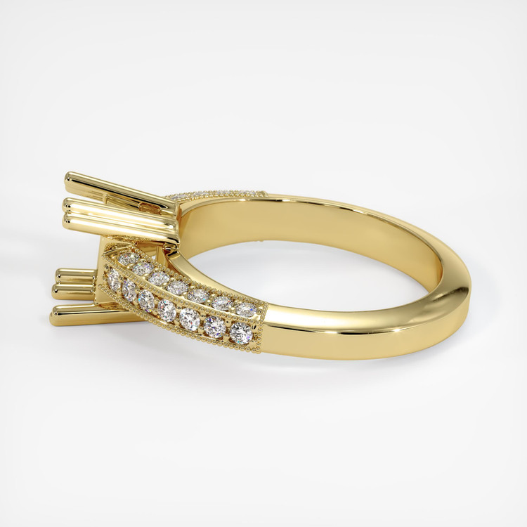 18K Yellow Gold Pave Ring Setting