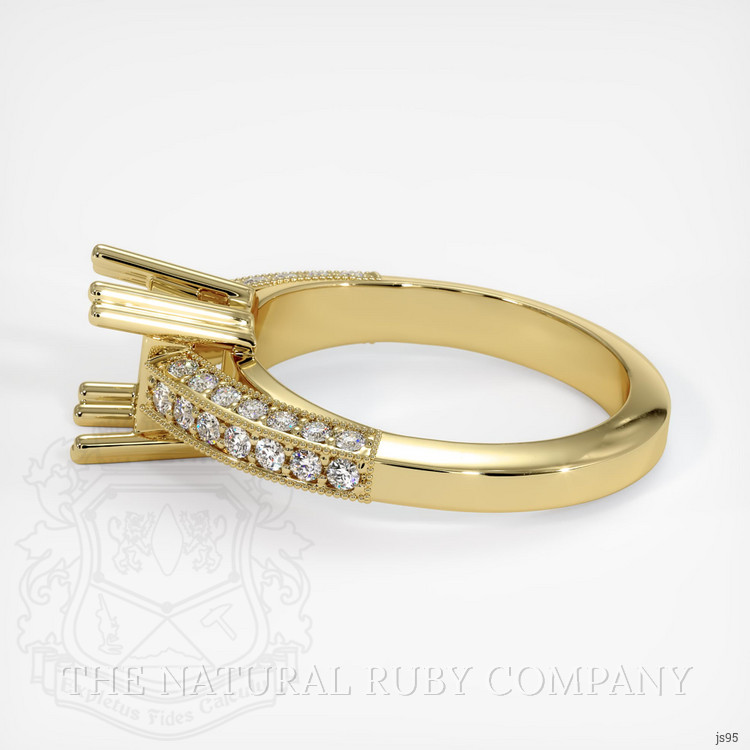 18K Yellow Gold Pave Ring Setting