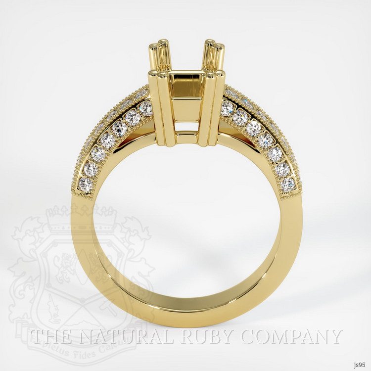 18K Yellow Gold Pave Ring Setting