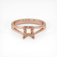 14K Rose Gold Solitaire Ring Setting Image