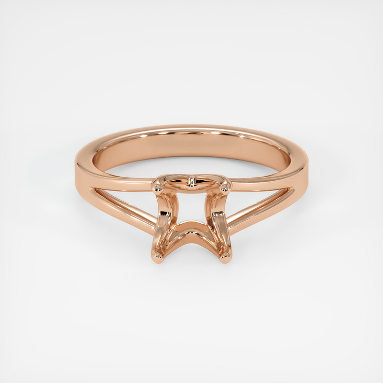 14K Rose Gold Solitaire Ring Setting