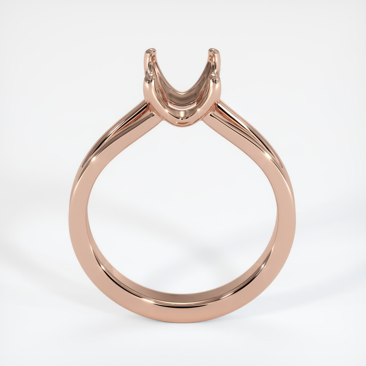 14K Rose Gold Solitaire Ring Setting