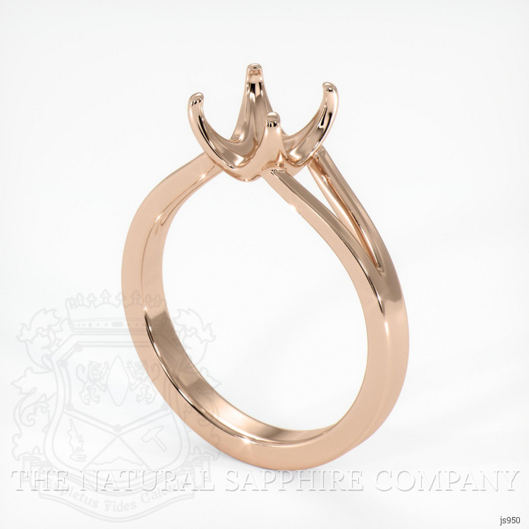 18K Rose Gold Solitaire Ring Setting