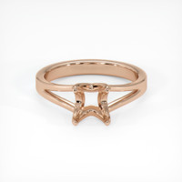 18K Rose Gold Solitaire Ring Setting Image
