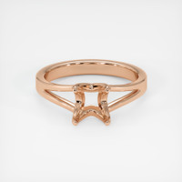 18K Rose Gold Solitaire Ring Setting Image