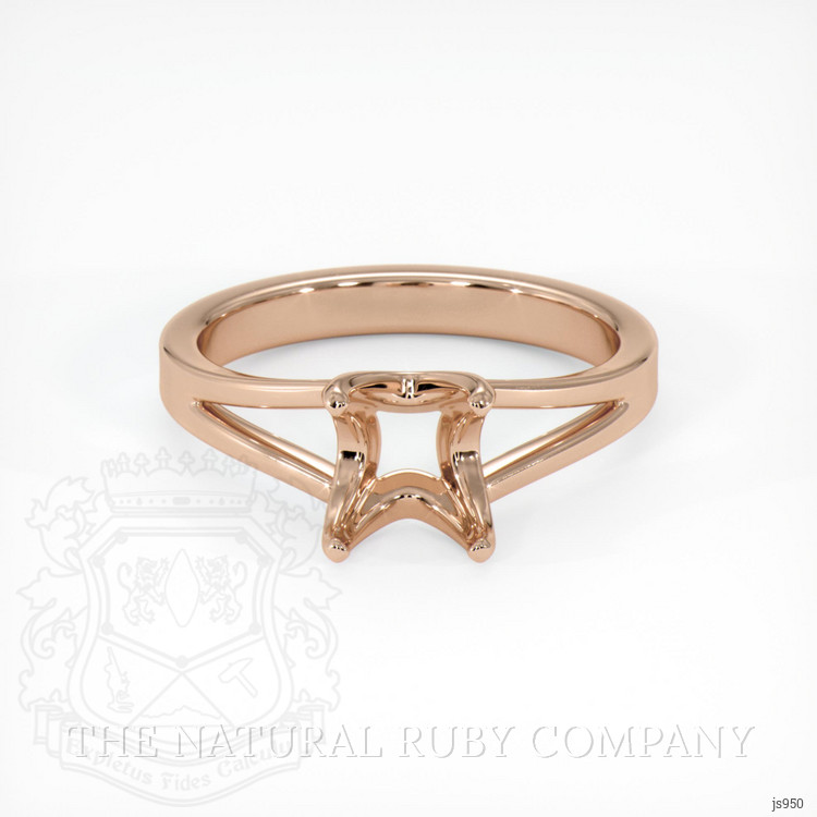 18K Rose Gold Solitaire Ring Setting