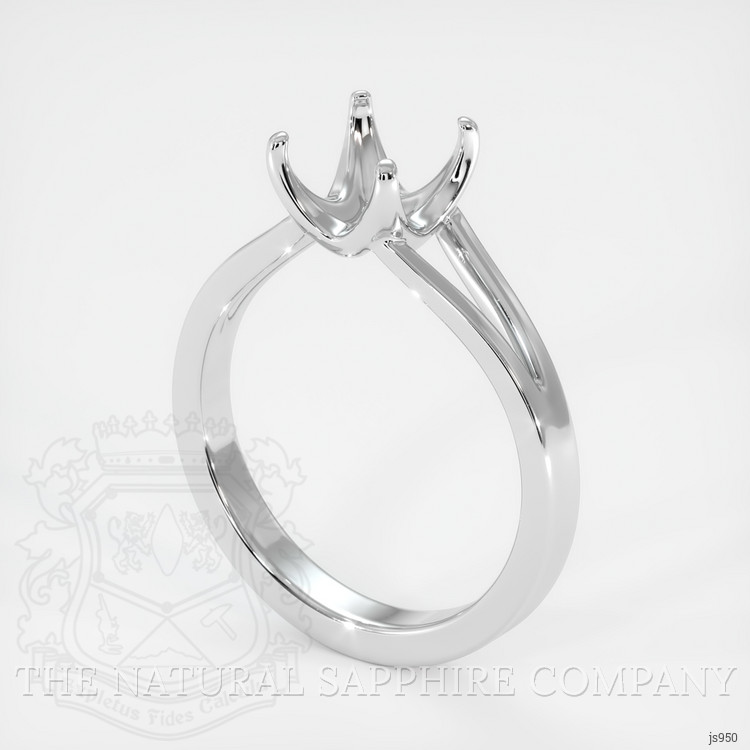 10K White Gold Solitaire Ring Setting