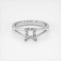 14K White Gold Solitaire Ring Setting Image