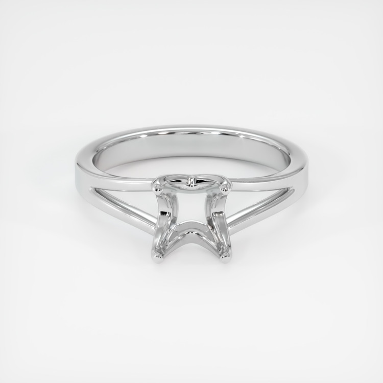 14K White Gold Solitaire Ring Setting