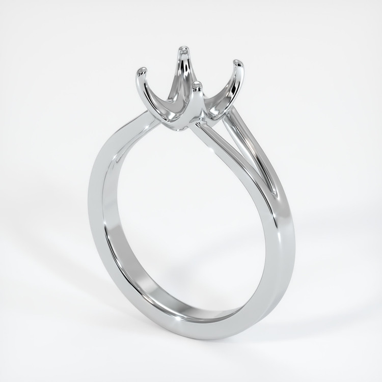 18K White Gold Solitaire Ring Setting