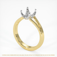 14K White & Yellow Solitaire Ring Setting Video