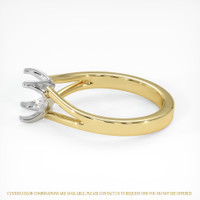14K White & Yellow Solitaire Ring Setting Image