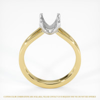 14K White & Yellow Solitaire Ring Setting Image